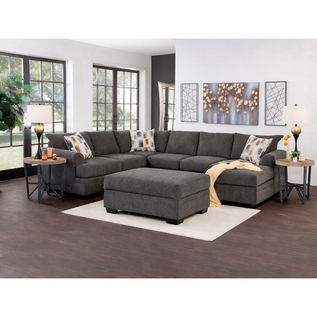 Rent to Own Woodhaven Kendall 3-Piece Sectional w/ Ottoman at